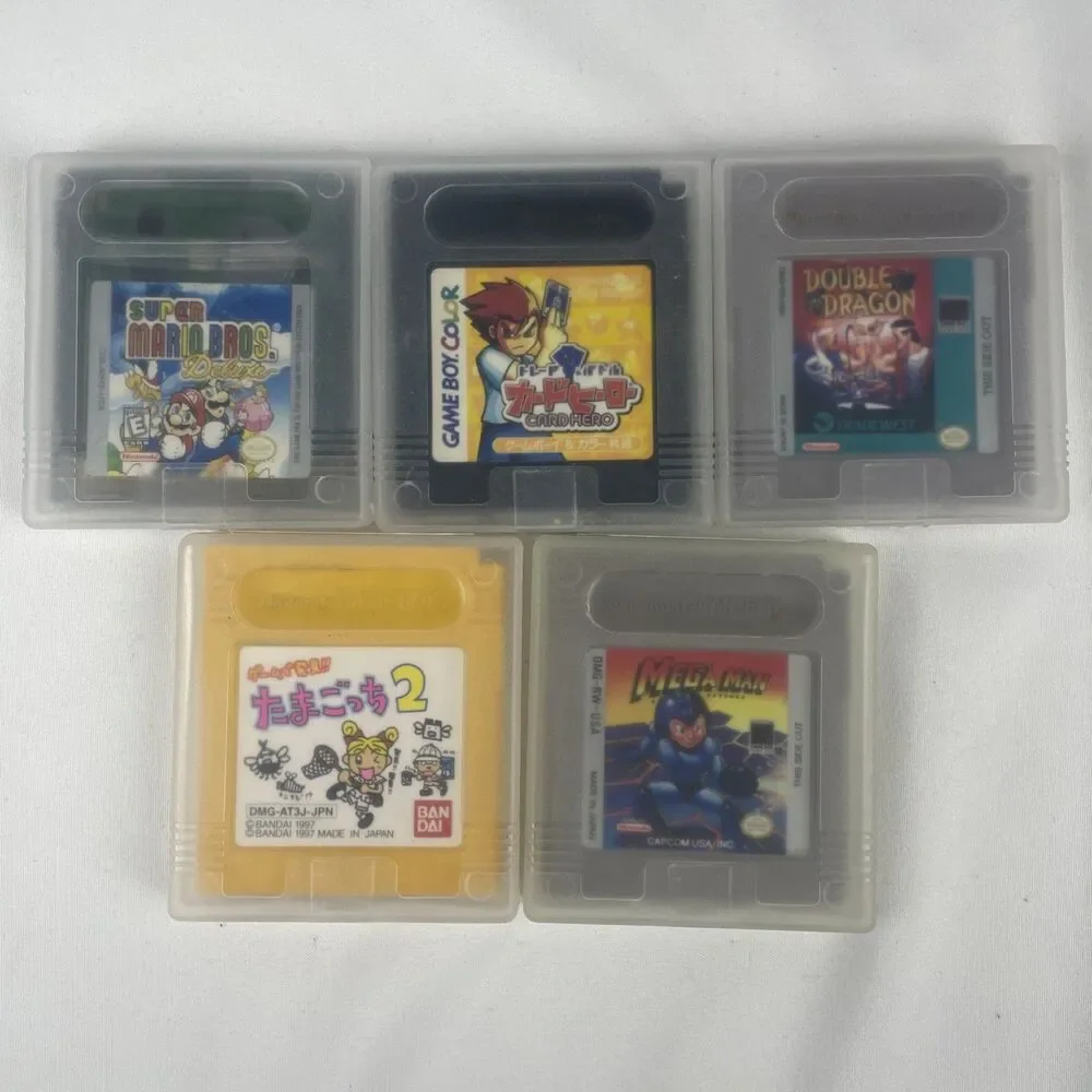 BUNDLE Nintendo Game Boy Color Black OEM + 5 Games Mario Bros ~ Tested Working